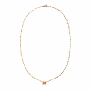 1.02ct mandarin garnet lace necklace
