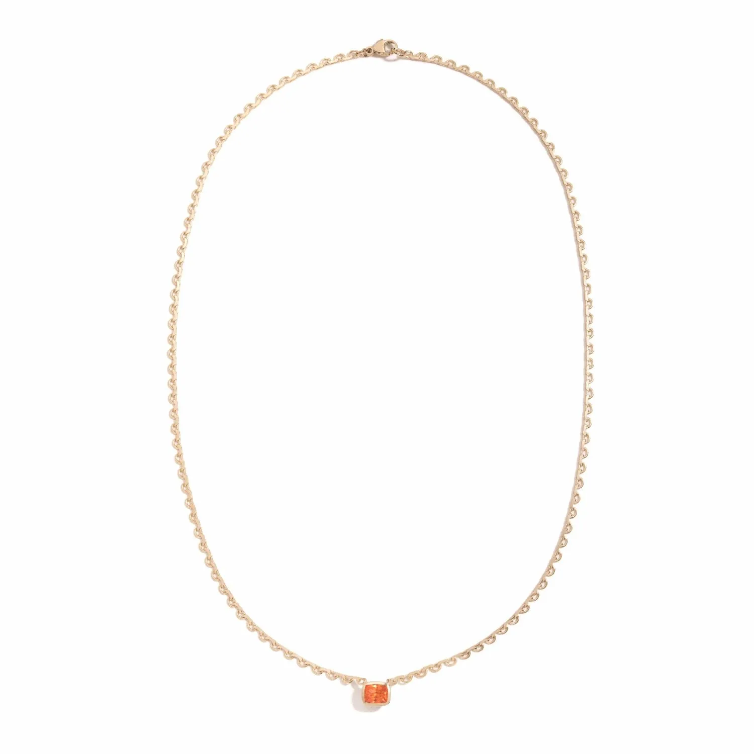 1.02ct mandarin garnet lace necklace