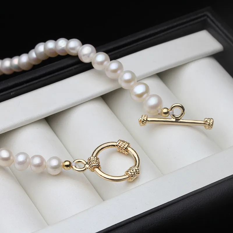 120cm Long Natural Freshwater Pearl Necklace White