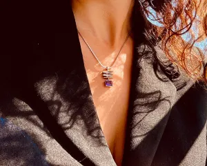 Amethyst handmade jewelry necklace