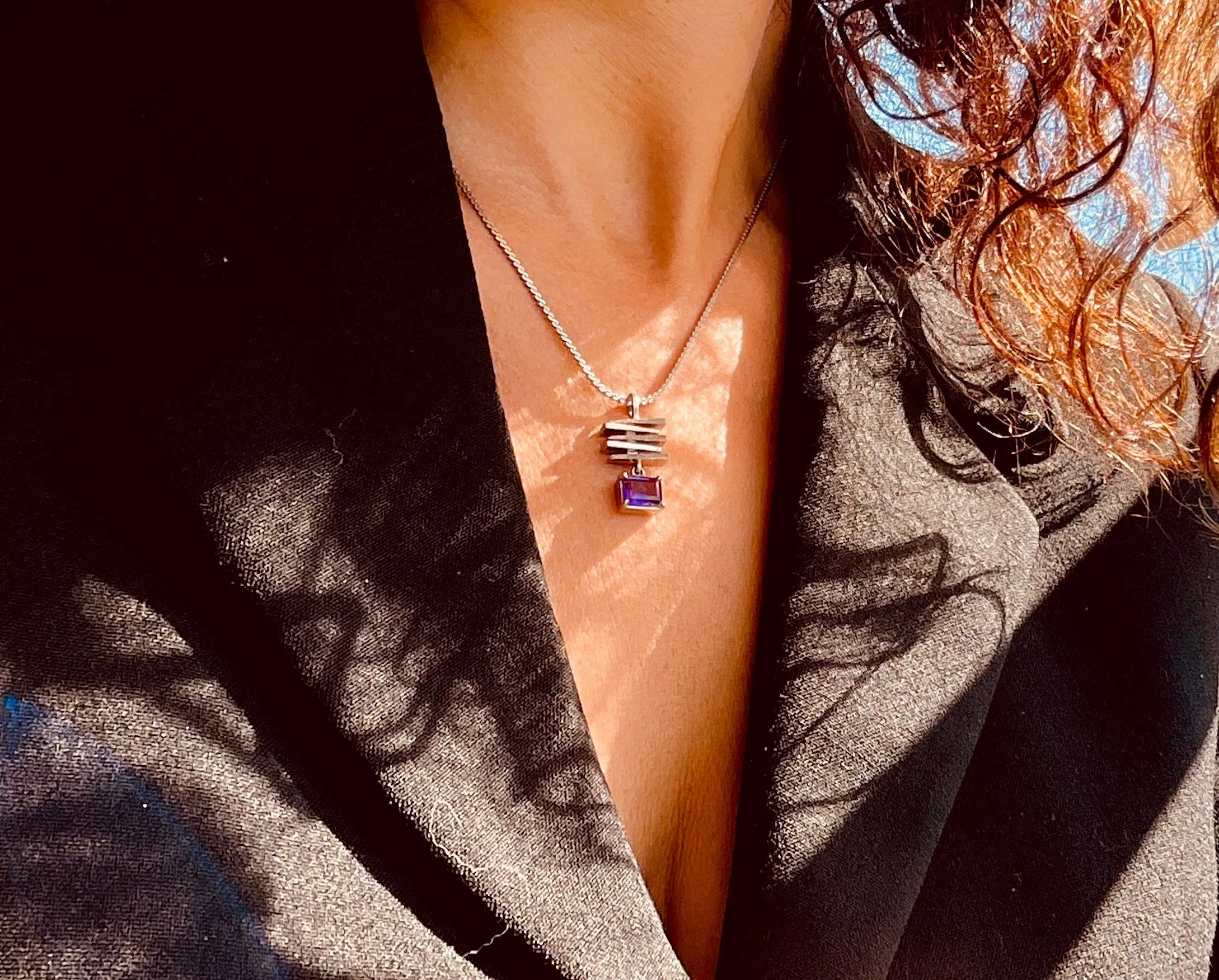 Amethyst handmade jewelry necklace