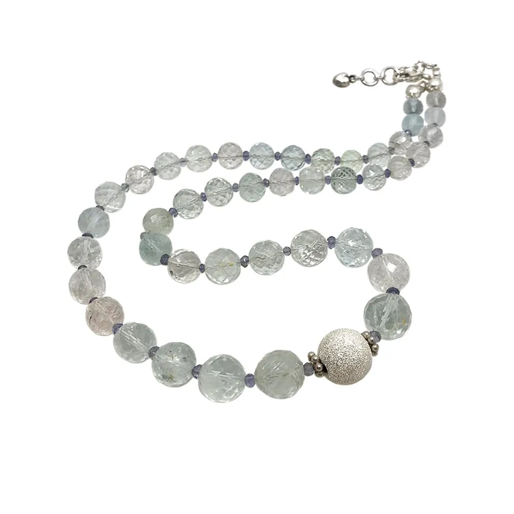 Aquamarine and Iolite Necklace