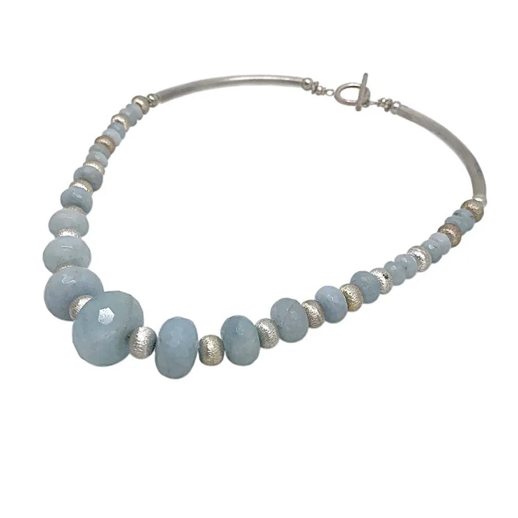 Aquamarine and Sterling Necklace