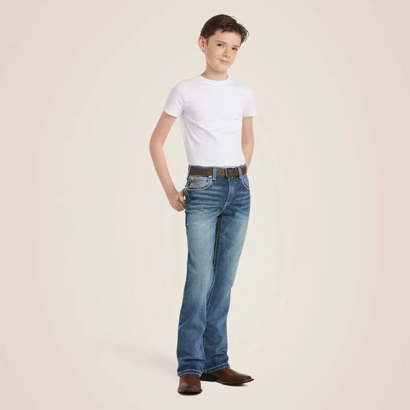 Ariat Boy's - B4 Coltrane Relaxed Fit Boot Cut Jean - Durango