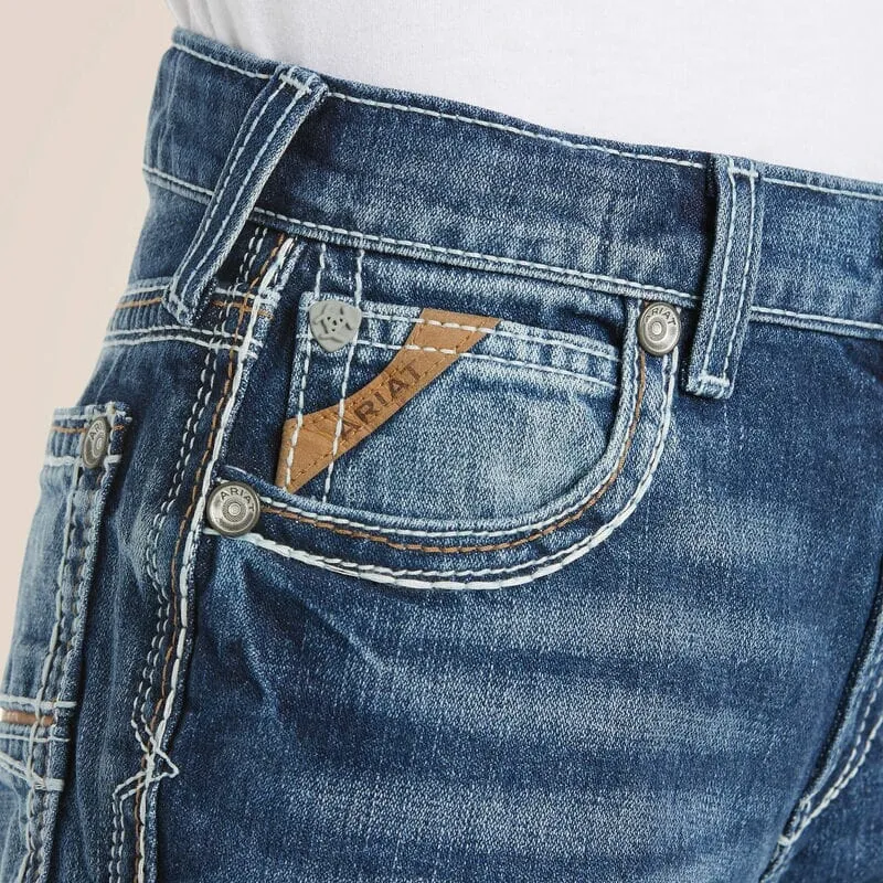 Ariat Boy's - B4 Coltrane Relaxed Fit Boot Cut Jean - Durango