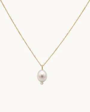Ariel Pearl Pendant Necklace 14K