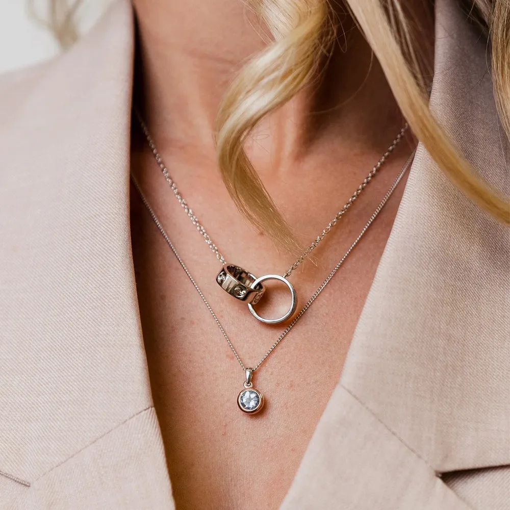 Clogau Celebration Silver Single Stone Pendant 3SMP5