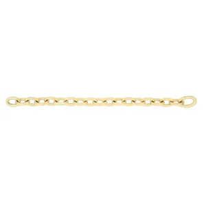 Designer Gold 18K Yellow Gold Small Oval Link Bracelet