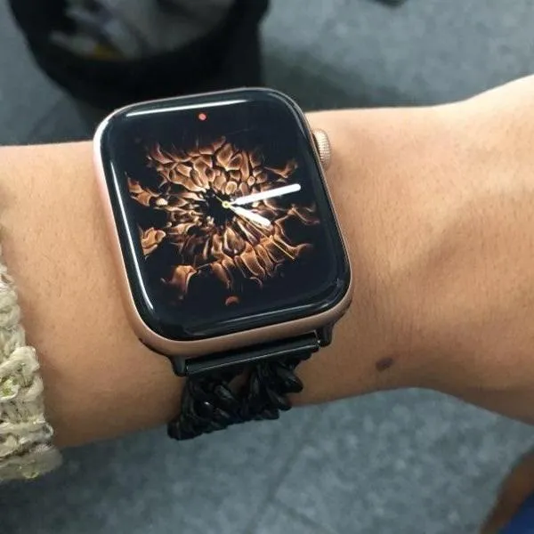 Double Chain Link Bracelet Stainless Steel Metal iWatch Strap