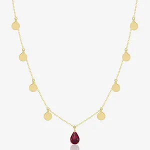 Elza Necklace in Garnet