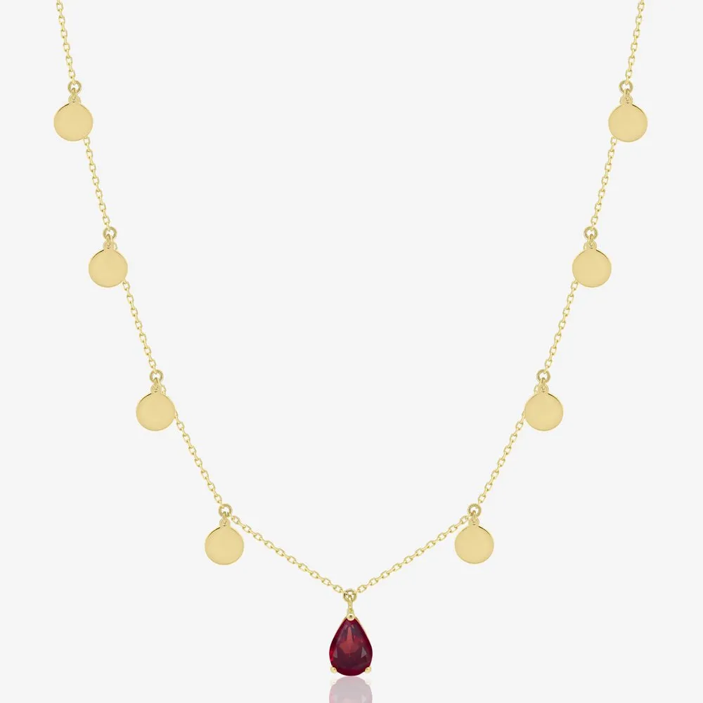 Elza Necklace in Garnet
