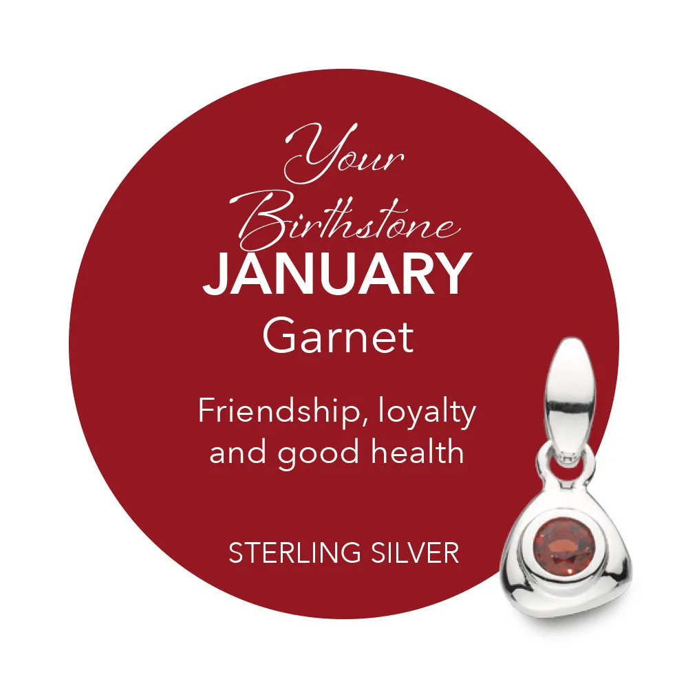 Kit Heath Coast January Garnet Birthstone Tag Necklace