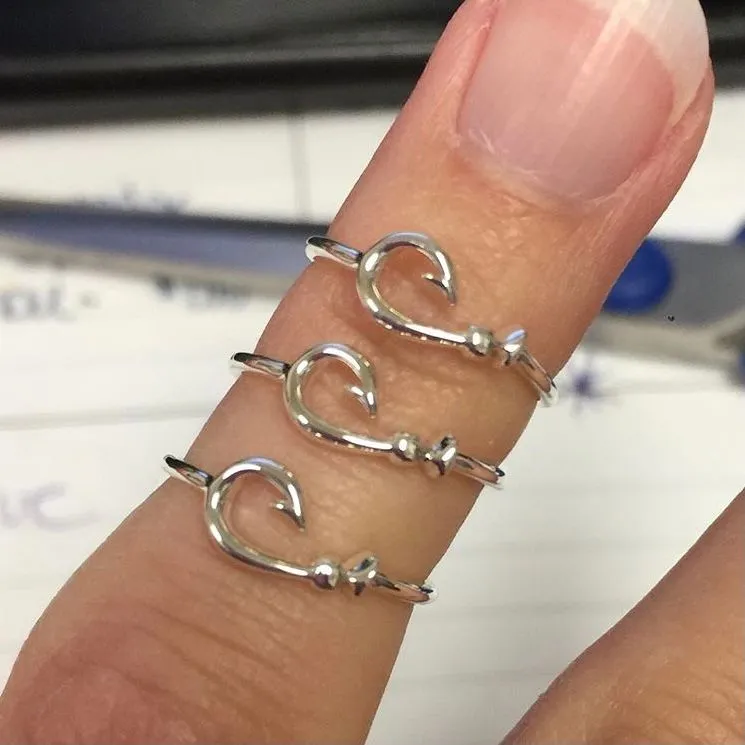 Ladies Hook Toe Ring from Nau-T-Girl in Silver and Gold Plated Wrap