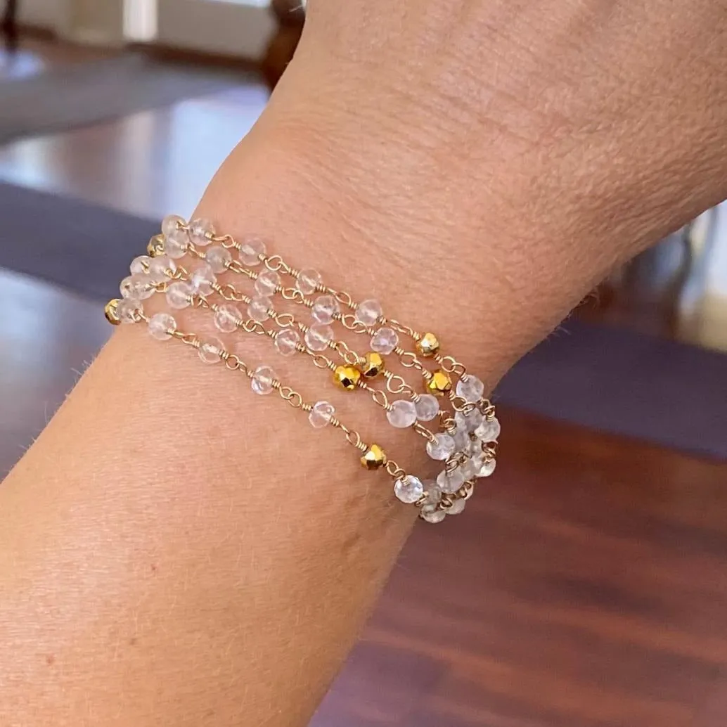 Long Gemstone Necklace - Gina