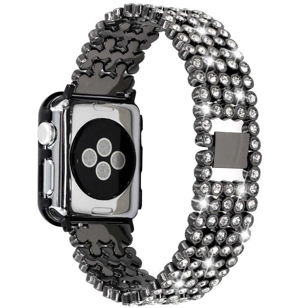 Luxury Diamond Case Steel Strap for Series 6 Crystal Bracelet