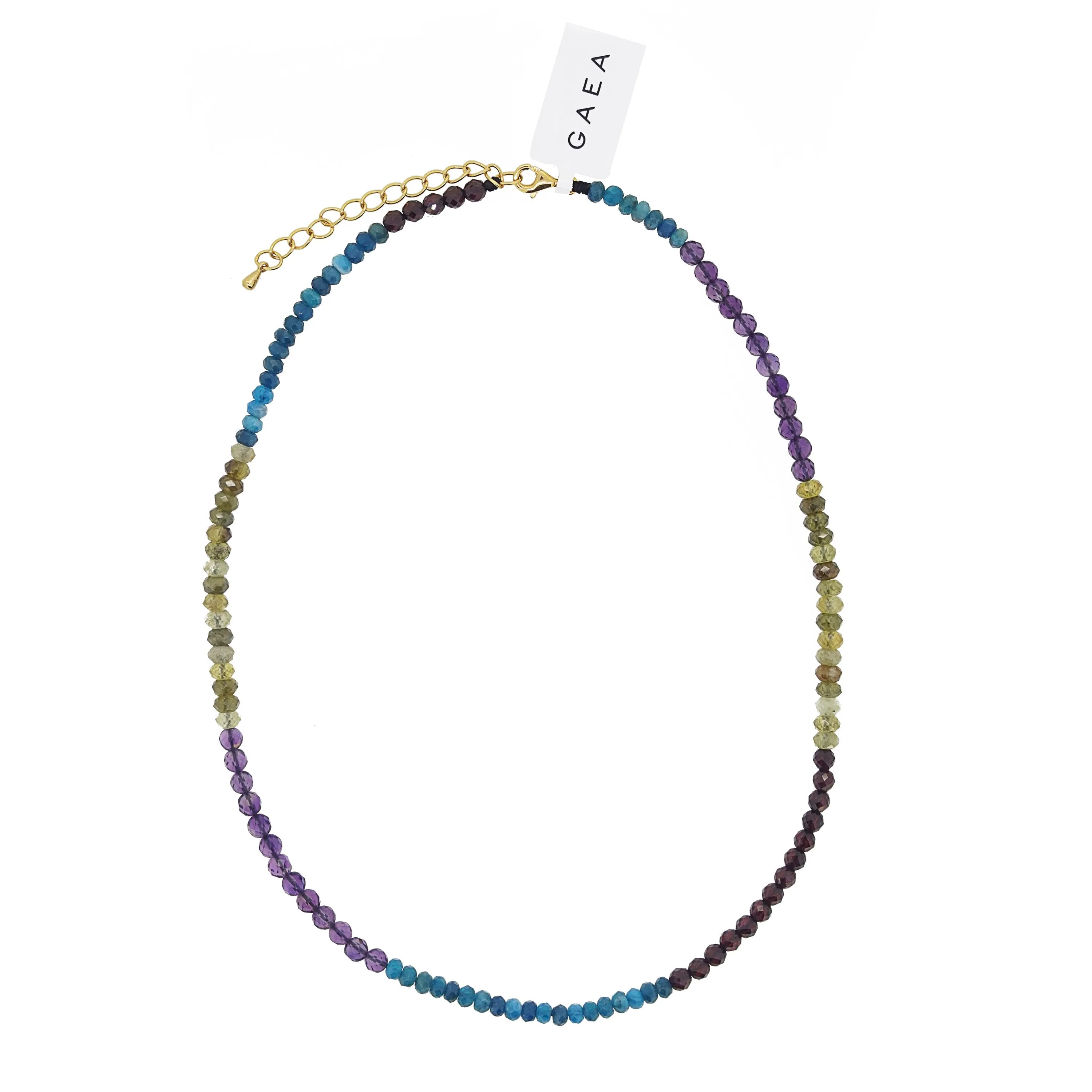 Madagascar Apatite, Amethyst and Green and Almandine Garnet Faceted 4.5mm