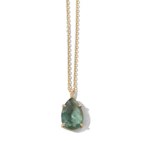 Ovate Necklace, Aquamarine, 9kt Yellow Gold