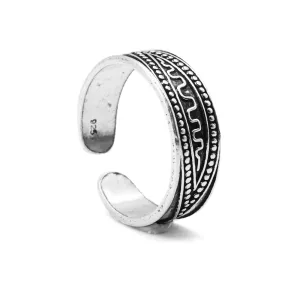 Oxidised Silver Adjustable Toe Ring
