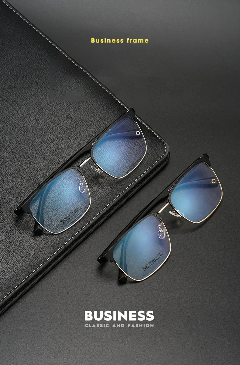 Pure Titanium Glasses Frame with Recipe Men Business Style Male High Quality Eyeglasses Prescription Man Style K9112