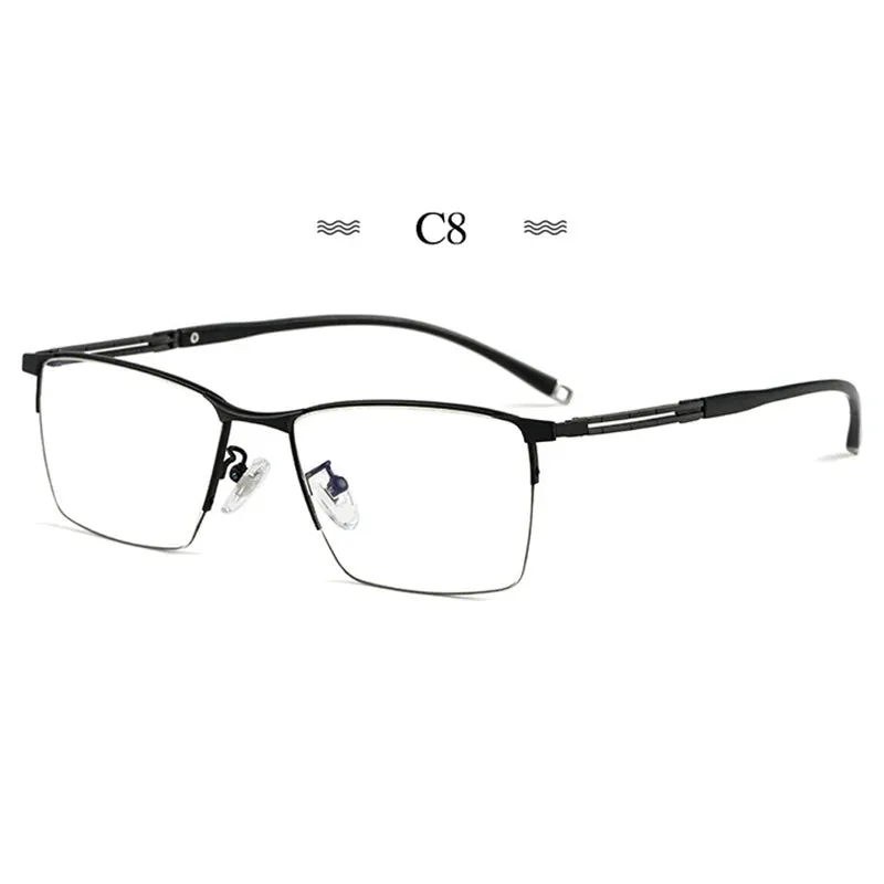 Pure Titanium Glasses Frame with Recipe Men Business Style Male High Quality Eyeglasses Prescription Man Style T8602T