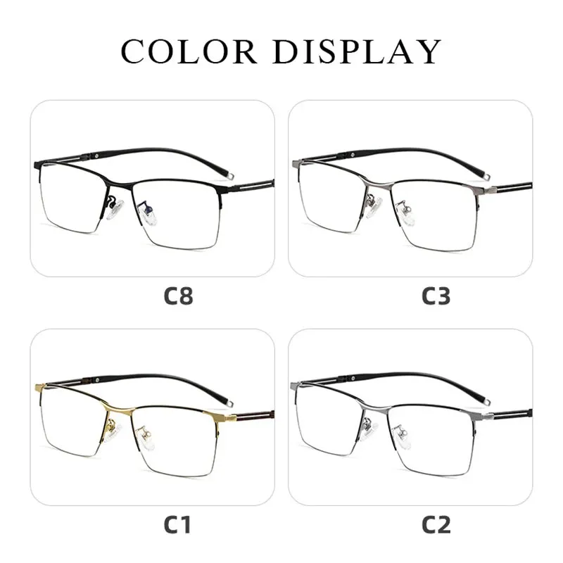 Pure Titanium Glasses Frame with Recipe Men Business Style Male High Quality Eyeglasses Prescription Man Style T8602T