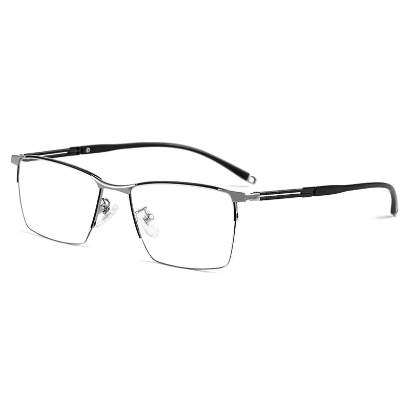 Pure Titanium Glasses Frame with Recipe Men Business Style Male High Quality Eyeglasses Prescription Man Style T8602T