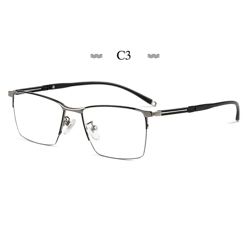 Pure Titanium Glasses Frame with Recipe Men Business Style Male High Quality Eyeglasses Prescription Man Style T8602T