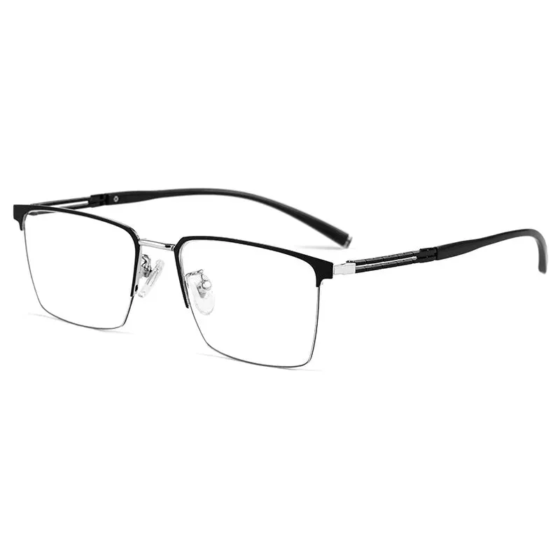 Pure Titanium Glasses Frame with Recipe Men Business Style Male High Quality Eyeglasses Prescription Man Style T8610T