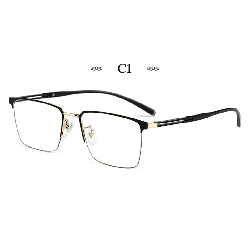 Pure Titanium Glasses Frame with Recipe Men Business Style Male High Quality Eyeglasses Prescription Man Style T8610T