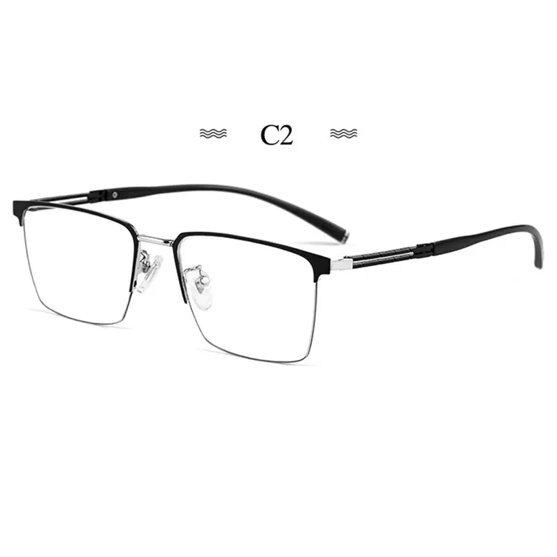 Pure Titanium Glasses Frame with Recipe Men Business Style Male High Quality Eyeglasses Prescription Man Style T8610T
