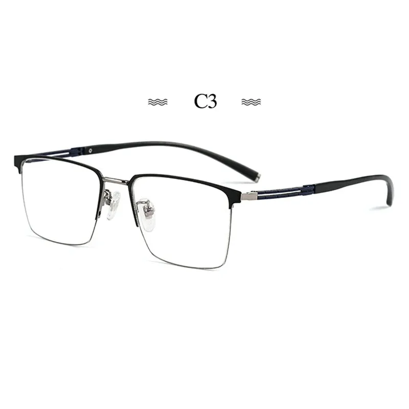 Pure Titanium Glasses Frame with Recipe Men Business Style Male High Quality Eyeglasses Prescription Man Style T8610T