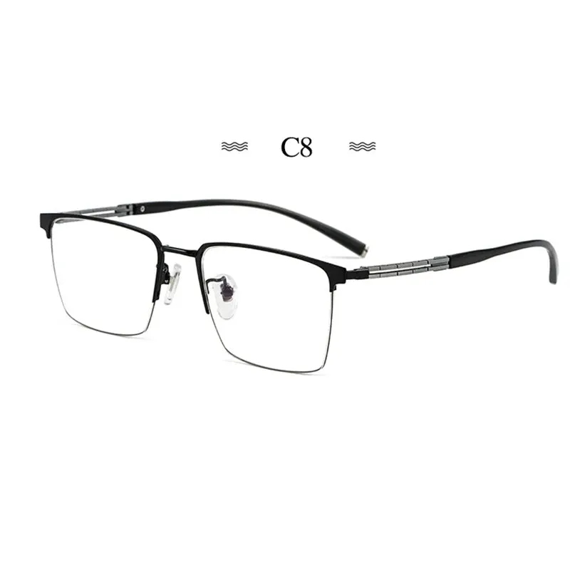 Pure Titanium Glasses Frame with Recipe Men Business Style Male High Quality Eyeglasses Prescription Man Style T8610T