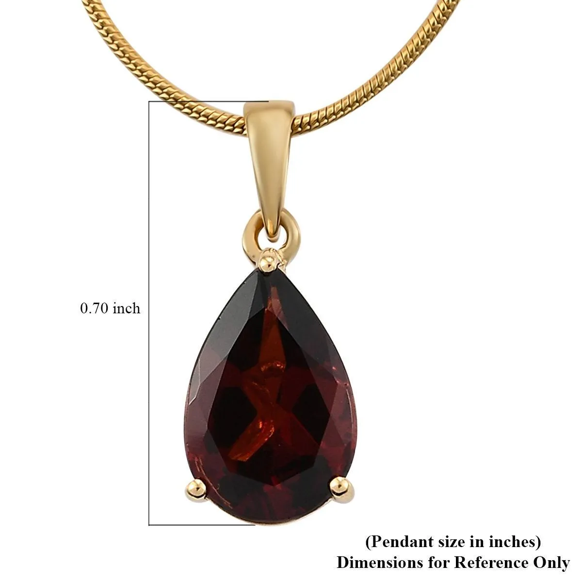 Red Garnet Pendant Necklace, Garnet Teardrop Pendant, January Birthstone Necklace, 925 Sterling Silver, Garnet Gold Necklace, Gift