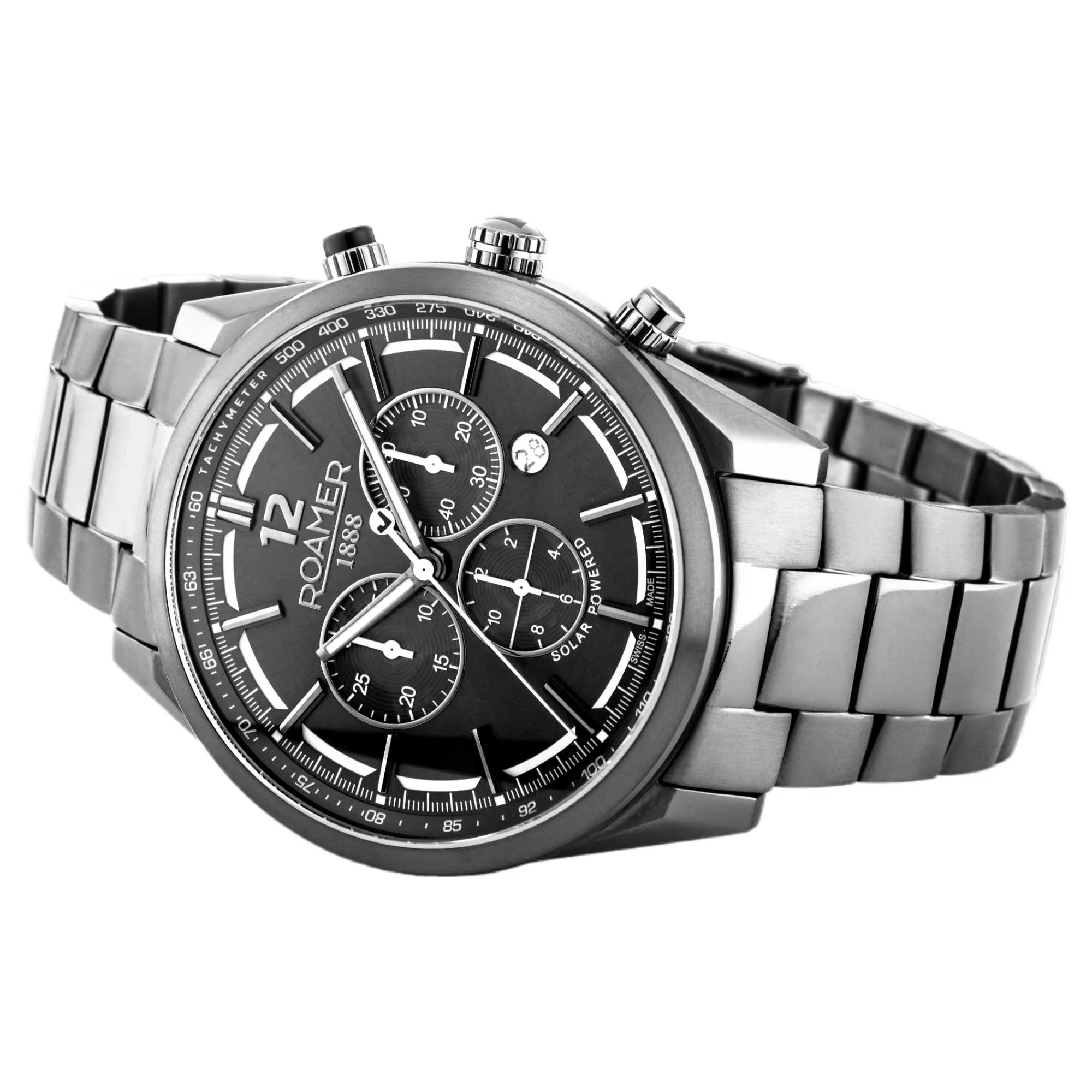 Roamer 973981 44 85 20 Helios Power Titanium Solar Wristwatch