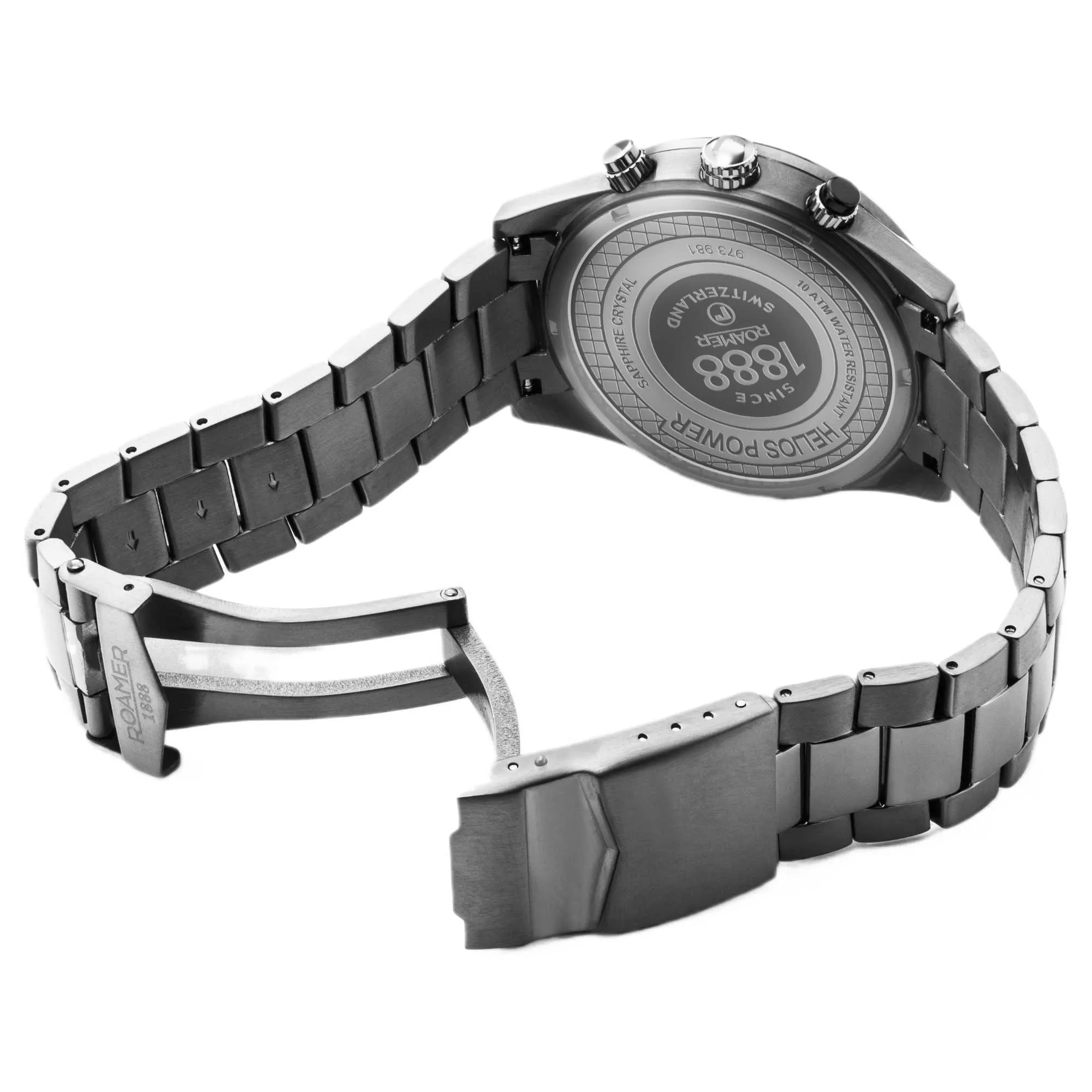 Roamer 973981 44 85 20 Helios Power Titanium Solar Wristwatch