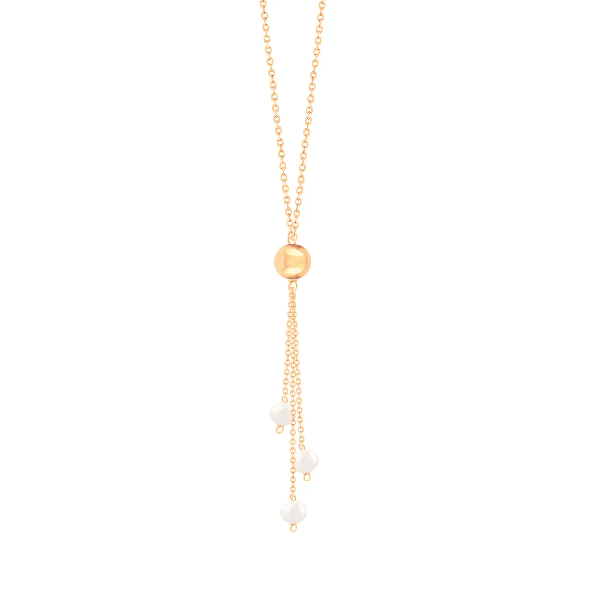 Single Sphere And Pearls Necklace