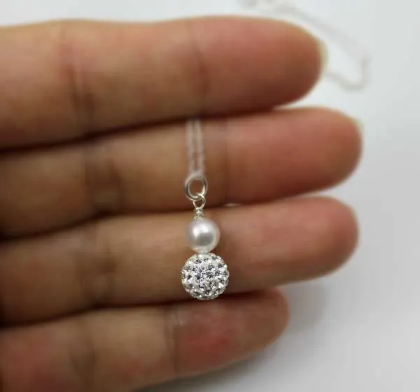 Swarovski pearl sparkling pendant