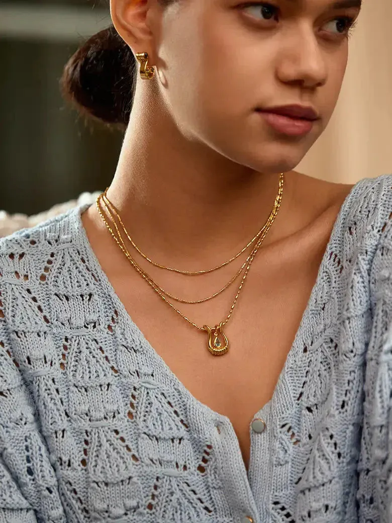 The Lyre Stacking Necklace Set