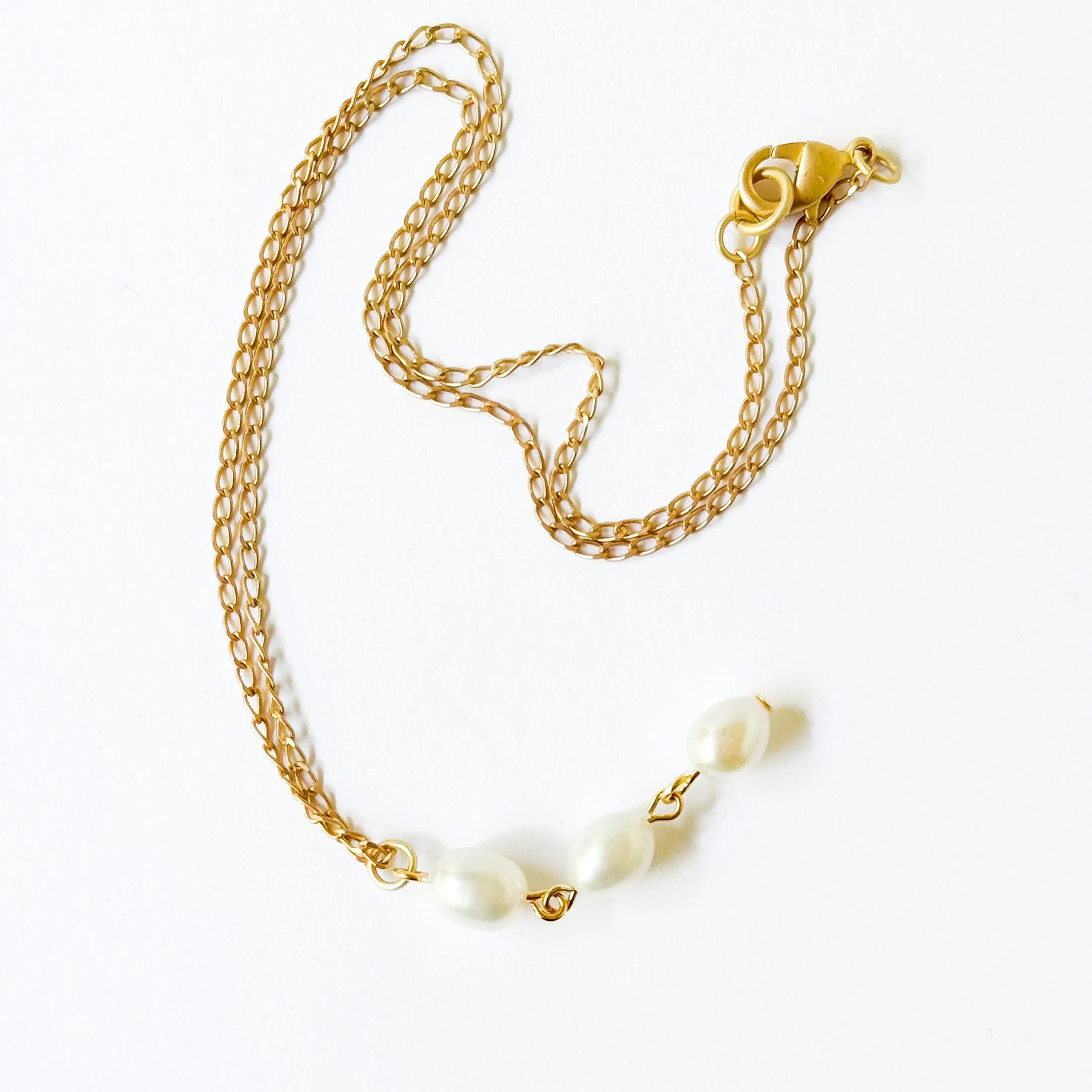 Three Pearl Necklace